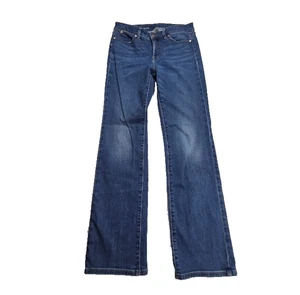 Talbots Women's Sz 4P (30x28 MEASURED)Flawless High Rise Barely Boot Blue Jeans - Picture 1 of 9