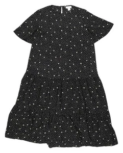 Topshop Maternity Black Polka Dot Shift Dress, Size 12 - Picture 1 of 12