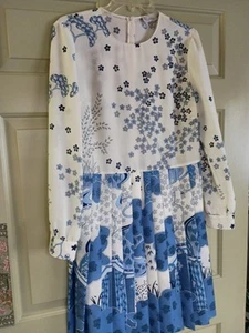 Red Valentino Crepe Floral Dress  In Polyester Women Size 46 - Picture 1 of 9