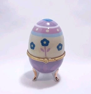 Caja de baratija en forma de huevo de colección, porcelana - Imagen 1 de 12