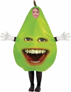Annoying Orange Pear Costume Child Size 8-12 Kids Halloween Outfit Green NEW - Picture 1 of 3