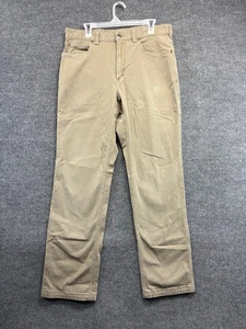 Duluth Trading Jeans Men 36x34 Beige Flex Fire Hose Straight Denim Pants - Picture 1 of 11