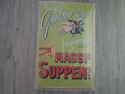 BLECHSCHILD-MAGGI-MAGGI'S SUPPEN! 60X40XCM!NEU &OVP! - Bild 1 von 2