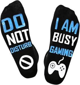 Funny Gaming Socks Mens Teens Stocking Stuffers Christmas White Elephant Gifts - Picture 1 of 6