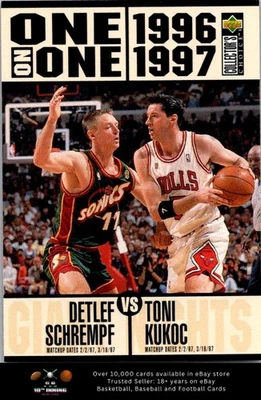 1996-97 Collector's Choice #359 Detlef Schrempf / Toni Kukoc Foto 1 de 2
