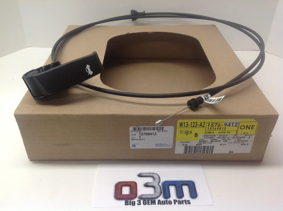 Chevrolet C/K Silverado Tahoe GMC C/K Sierra Yukon Hood Release Latch Cable OEM - Image 1 of 2