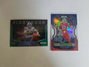 2020 Prizm Football Josh Allen #1 Red White And Blue Prizm GEM MINT! +fireworks - Picture 1 of 8