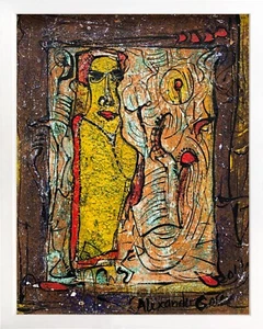 ALEXANDER GORE "FROM FAR EAST THE BIG MAN SPEAKING" | ORIGINAL PAINTING | 23X19" - Picture 1 of 3