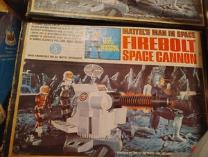 VINTAGE MATTEL MAJOR MATT MASON FIREBOLT SPACE CANNON BOX UND SPIELZEUG - Bild 1 von 1