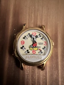Lorus Disney Watch Mickey Mouse Musical Gold Tone Plays Two Songs - Picture 1 of 3