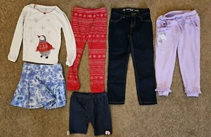 LOT OF 6 GIRLS SIZE 5T SHIRTS PANTS SHORTS CAT & JACK/CARTER'S/JUMPING BEANS - Picture 1 of 1