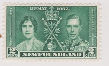 Newfoundland 1937 2 cent Coronation of King George VI and Queen Elizabeth