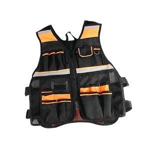 Tool Vest Reflective Adults Workwear for Industrial Electrician Outdoor Work - Picture 1 of 6