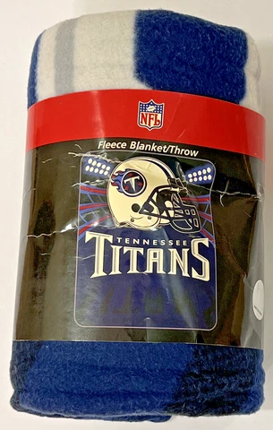 Tennessee Titans Football Fleece Throw Blanket 50”x 60” NFL NEW Blue White Cover