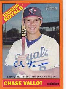 CHASE VALLOT 2015 TOPPS HERITAGE MINOR LEAGUE CERTIFIED AUTOGRAPH ISSUE CARD /25 - Picture 1 of 1