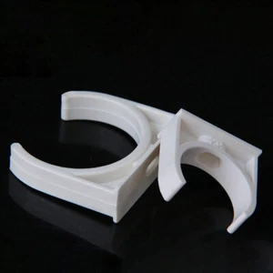 PVC Weiß/Grau Rohr Klemmen Klemme U-Typ Passend für 20/25/32/40/50mm - Picture 1 of 4