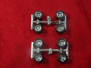 NEW RRR STEELS and BULLETS CHROME WHEELS AND TIRES  AURORA  T-JET DASH JL 19-14 - Picture 1 of 5