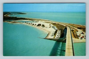 Overseas Highway FL-Florida, veduta aerea ponte Bahia Honda cartolina d'epoca - Foto 1 di 2