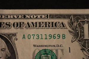 [31 luglio 1969] BANCONOTA COMPLEANNO UN DOLLARO FANTASIA SN A 07311969 B - Foto 1 di 3