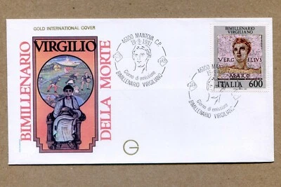ITALY. BIMILLENARIE, VIRGILIO. MANTOVA, C.P. 19-9-1981 First Day Cover FDC - Image 1 of 2