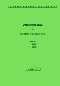 Werkstatthandbuch DEUTZ Motor F2L712 für die D25 D25.2 - Bild 1 von 7