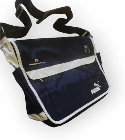 VINTAGE RARE Puma For BMW Williams F1 Team Messenger Bag 04' Collection Formula1 Cover
