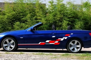 Pegatina de coche banderas de carreras rayas 91"" para 330i 325i 335i calcomanía lateral de vinilo ZC1060 - Imagen 1 de 5