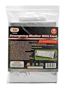 8' Emergency Blanket Shelter With Cord - for Emergencies, Survival - Imagen 1 de 2