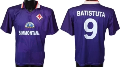 MONDO REPLICA VINTAGE FIORENTINA # 9 G. BATISTUTA 1995 1996 TG. XL NON ORIGINALE - Immagine 1 di 4