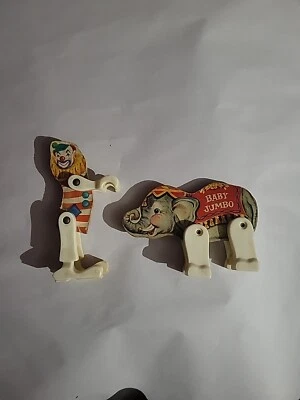 Vintage 1963 Fisher-Price BABY JUMBO Circo de Elefante e Palhaço de Madeira - Imagem 1 de 4