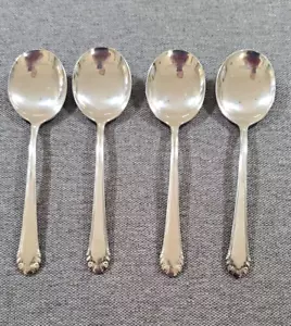 4 cucharas de sopa crema Cavalier by Gorham plateada hechas en 1938 - Imagen 1 de 3
