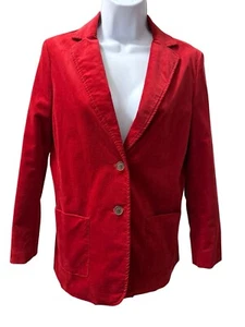 J. McLaughlin Red Velvet Equestrian Motto Aubrey Blazer Jacket Size S Neu ohne Etikett - Bild 1 von 9