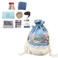 DIY Embroidery Flower Tree Purse Women Bag Needlework Sewing for
