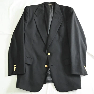 Blazer Abrigo Deportivo Chaqueta Austin Reed 41R 42R Negro Dorado Botón Hecho en EE. UU. Foto 1 de 4