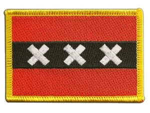 Niederlande Stadt Amsterdam Aufnäher Flaggen Fahnen Patch Aufbügler 8x6cm - Bild 1 von 1