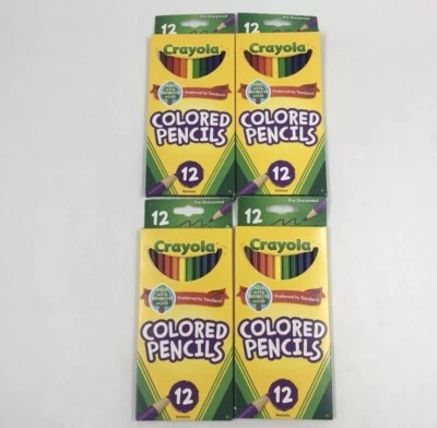 (Pack Of 4)Crayola Colored Pencils 12 CT Set Pre Sharpened Assorted Colors - New - Image 1 of 3