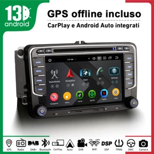 64GB Android 13 Autoradio Navi VW Passat Golf 5/6 Jetta Caddy Tiguan GPS Carplay - Foto 1 di 17