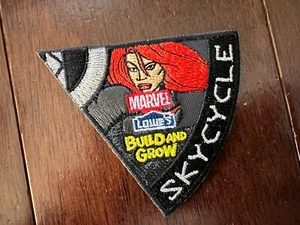 MARVEL AVENGERS LOWE'S BUILD AND GROW BLACK WIDOW SKYCYCLE PATCH 2015 COMIC ART - Picture 1 of 3