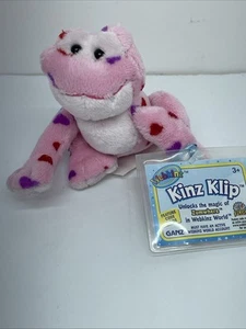 Ganz Webkinz Love Frog Pink Red Purple Hearts HM144 Plush Stuffed With Code 4" - Picture 1 of 7