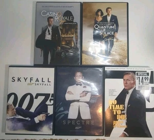 Lot Of 5 Daniel Craig James Bond Films - DVD Region 1 - Picture 1 of 2