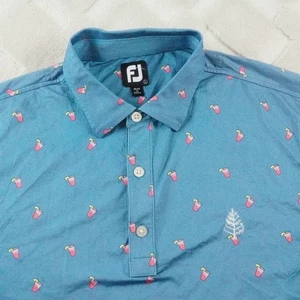 Camisa Polo Footjoy Para Hombre Grande Rendimiento Elastizada Golf Informal Estampado Completo - Imagen 1 de 9