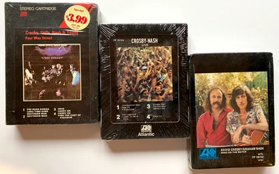 3 SEALED CROSBY, STILLS, NASH & NEIL YOUNG 8-TRACK 4-WAY IN ART BOX PSYCH SET - Image 1 of 4