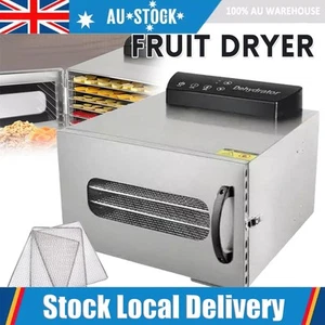 6 Trays Food Dehydrators Stainless Steel Fruit Dehydrators Jerky Meat Dryer - Picture 1 of 11