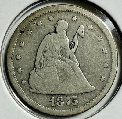 1875 S Twenty Cent Piece 20c - (1-9/IYRXR) - Image 1 of 3