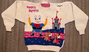 Maglione Aunti M'S Fantasies bambino piccolo - raro design Humpty Dumpty avvolgente - Foto 1 di 9