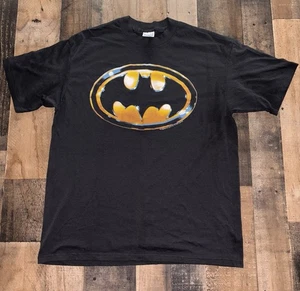 Batman Movie Promo Logo T-shirt Double Sided Large Vintage 1989 - Picture 1 of 9