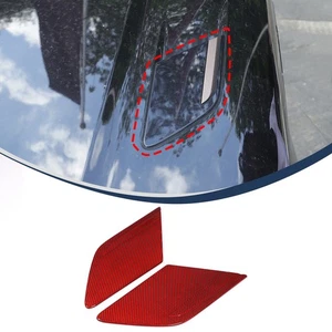 Red Real Carbon Fiber Front Hood Vent Cover For Range Rover Sport L461 2023-2025 - Picture 1 of 11