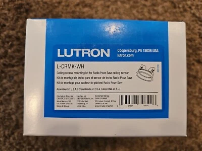 Lutron L-CRMK-WH Ceiling Recess Mounting Kit for Radio Powr Savr Ceiling Sensor - Image 1 of 4