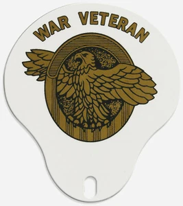 War Veteran License Plate Topper 1940s - 1950s - Picture 1 of 1