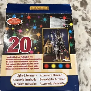 Lemax 20 Super Bright Multi-Color Flashing Light String #84384- - Picture 1 of 10